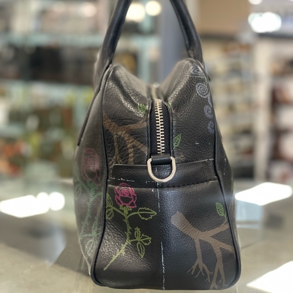 Marc Jacobs Black Satchel with Floral Embroidery - Picture 4 of 8